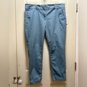 LOFT Marisa Fit Blue Chino Pants Size 14